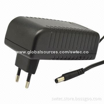 External 42W EU Plug-in Switching Power Supply, 100-240V AC, 50/60Hz, ErP, CEC Level V, MEPS IV
